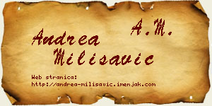 Andrea Milisavić vizit kartica